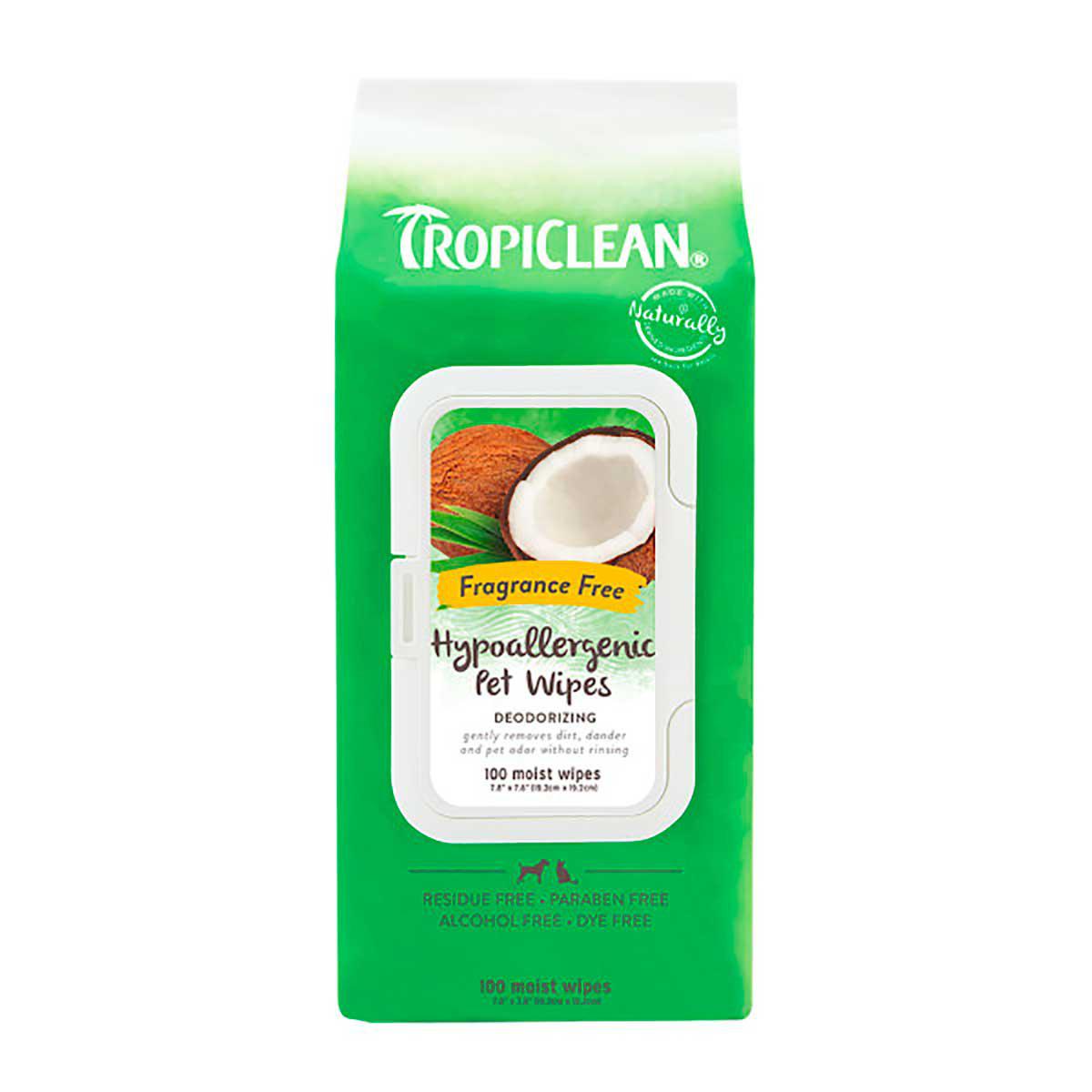 Tropiclean Hypo Allergenic Wipes 100st