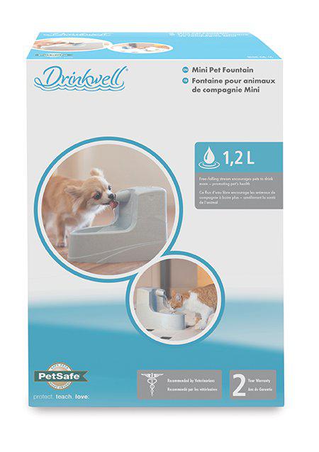 Vattenfontän Drinkwell Mini 1.2l Vit