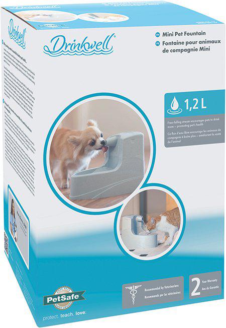 Vattenfontän Drinkwell Mini 1.2l Vit