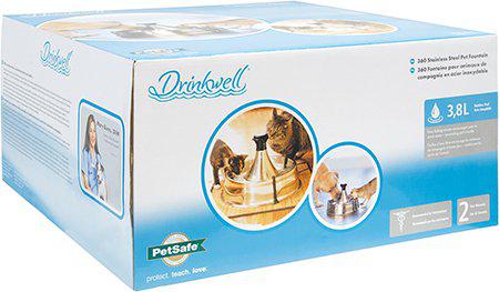 Vattenfontän Drinkwell 360 Rostfritt Ca3.8l