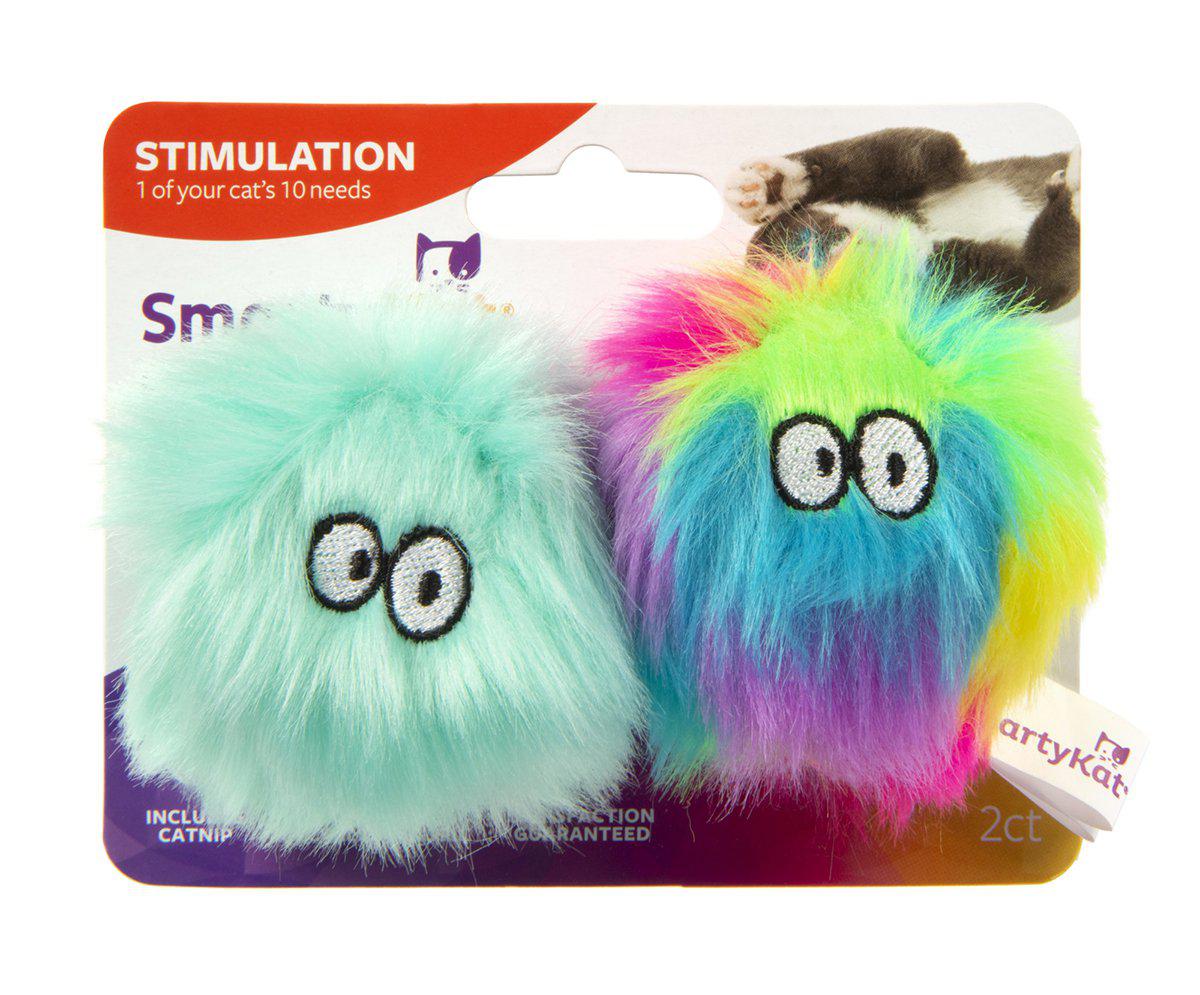 Smartykat Fussy Friends 2set Plush Ball Catnip 6x6cm