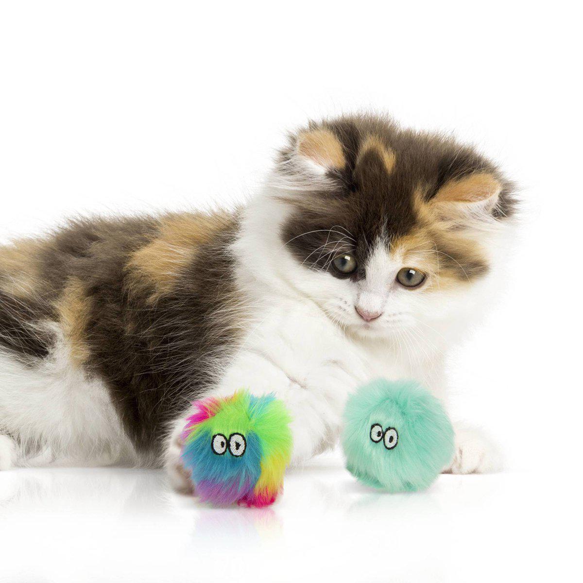 Smartykat Fussy Friends 2set Plush Ball Catnip 6x6cm