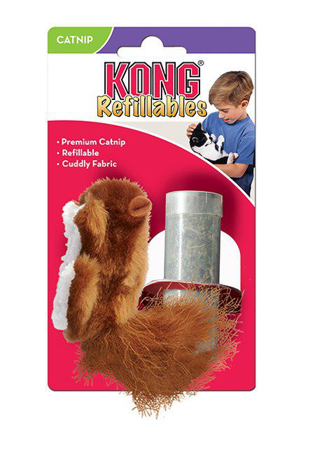 Kong Refillable Catnip Squirrel 10x5x2 Cm