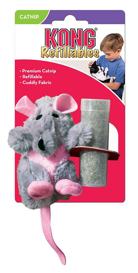 Kong Refillable Catnip Rat 9,5x5x3cm