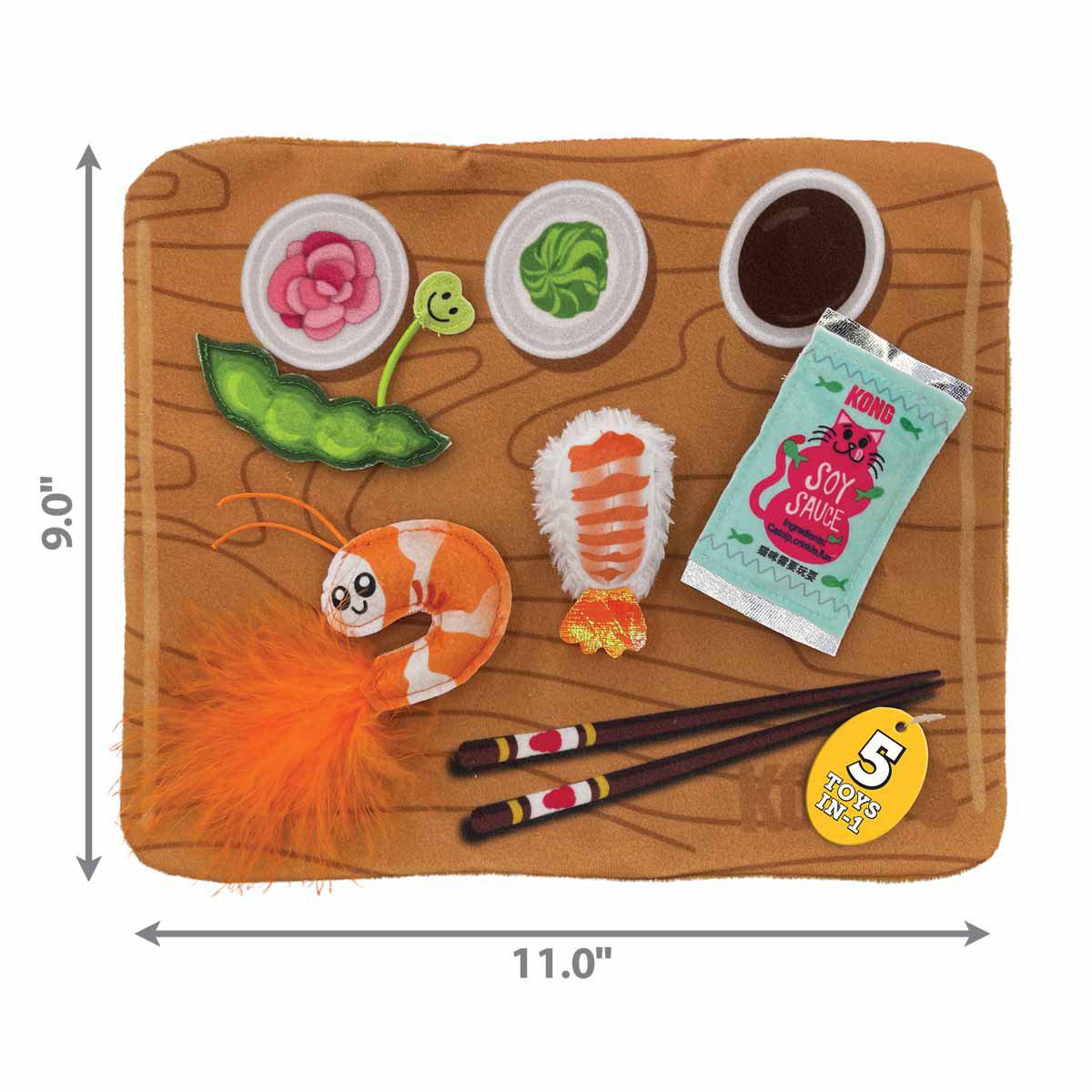 Kong Pull-a-partz Sushi 21,5x26,5x2,5cm