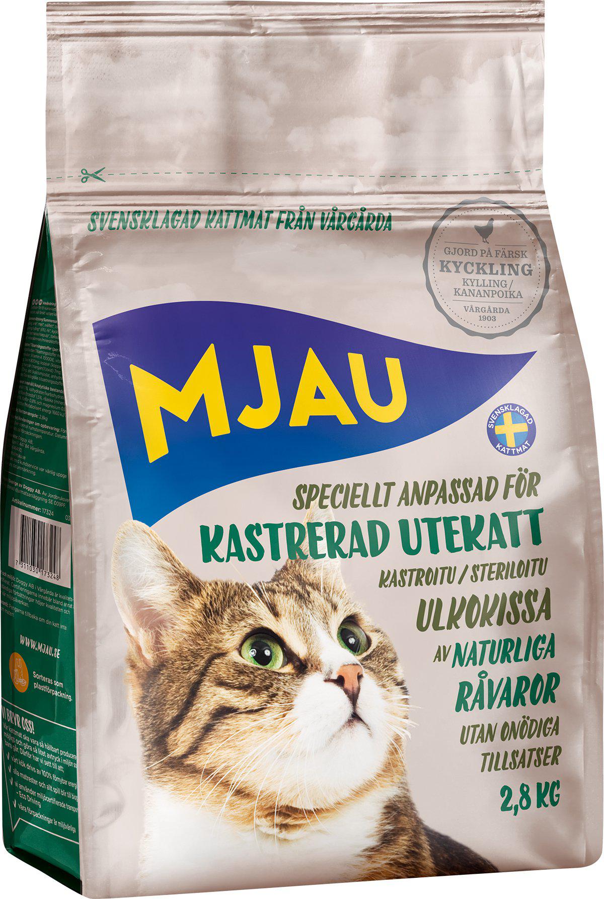 Mjau Kastrerad Utekatt 2,8kg