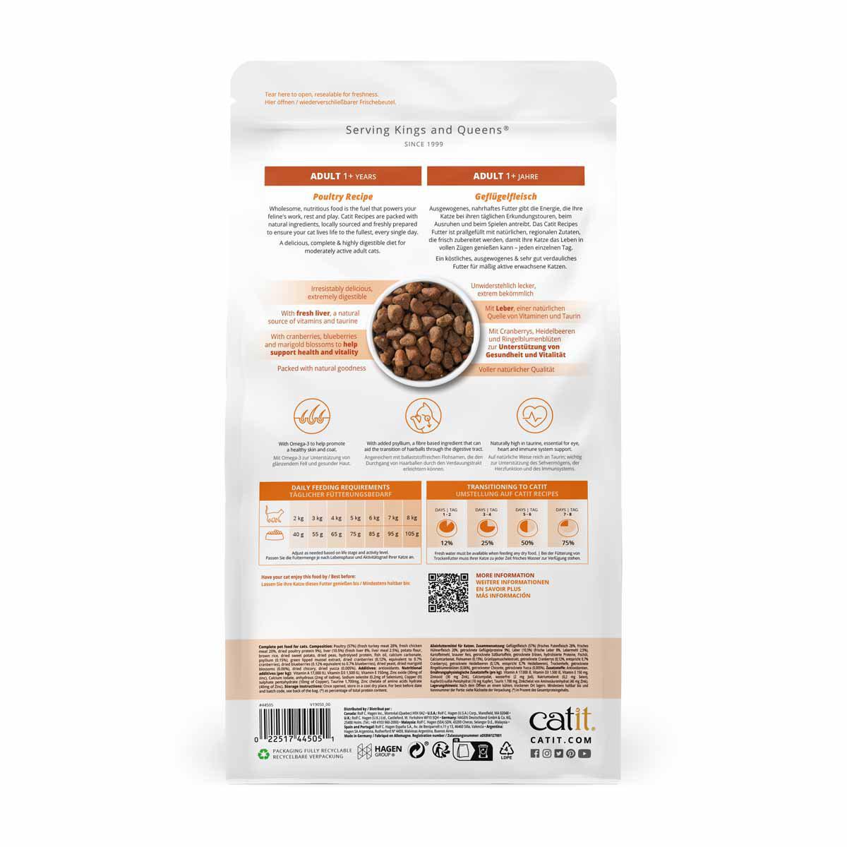 Catit Recipies Dry Adult Chicken&turkey400g
