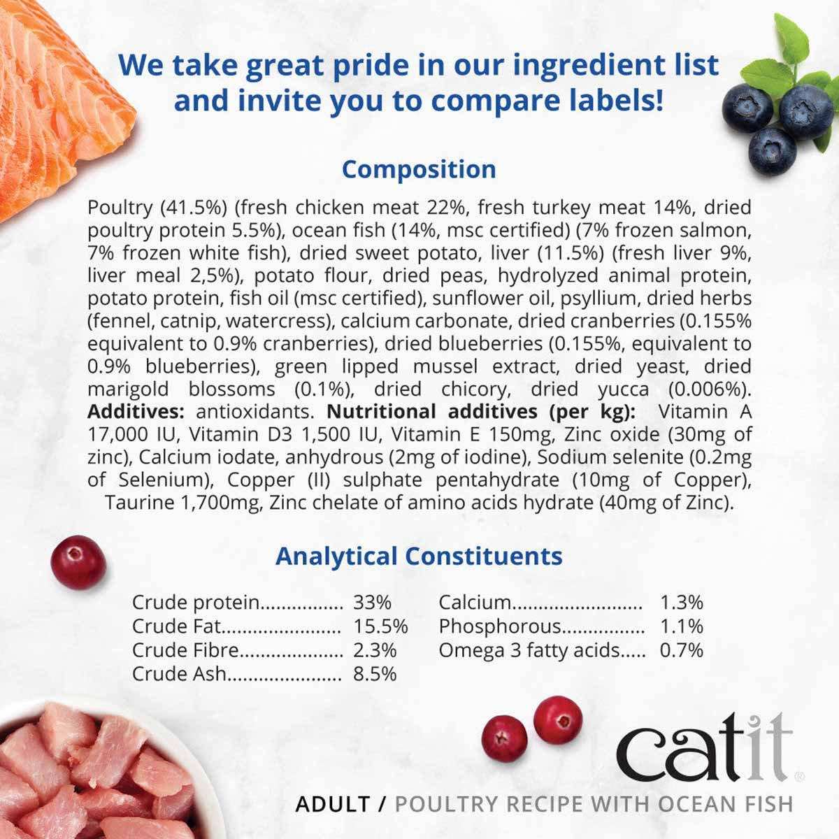 Catit Recipies Dry Adult Fish 2kg