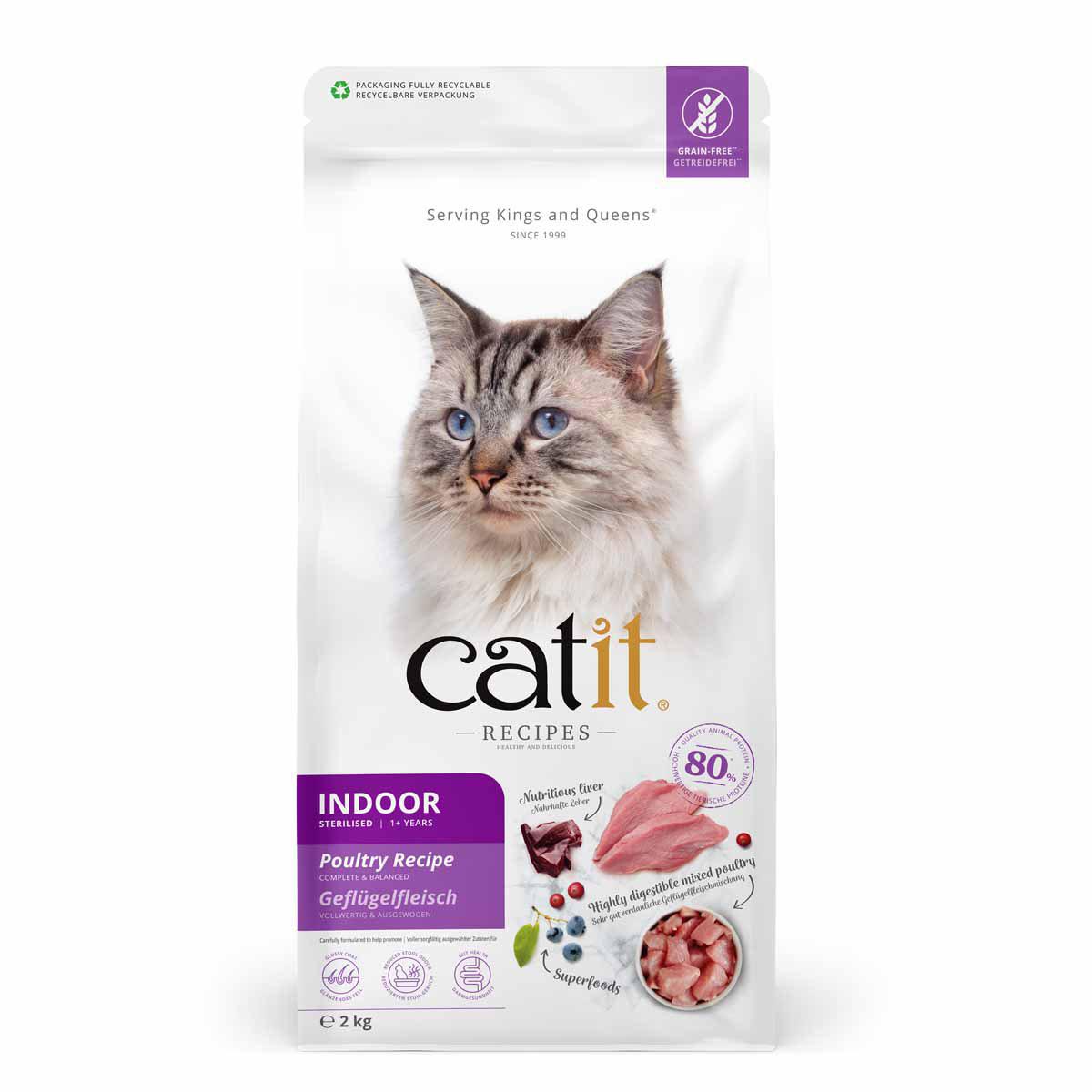 Catit Recipies Dry Adult Indoor Cat 2kg