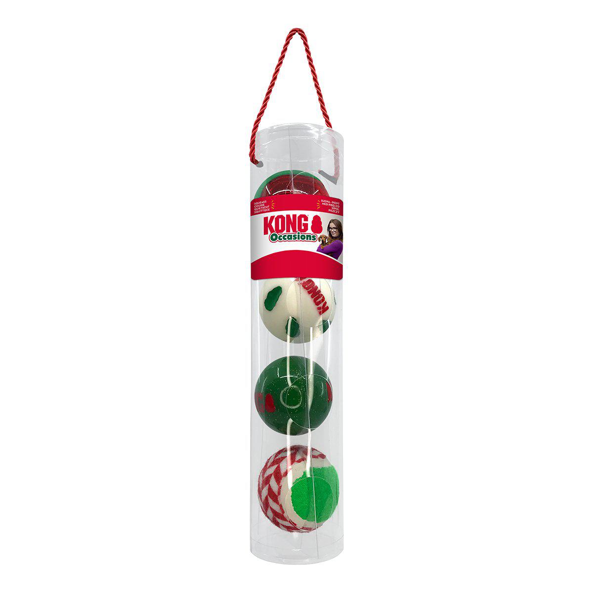 Kong Holiday Occasions Balls 4-pack M 25x7x7cm