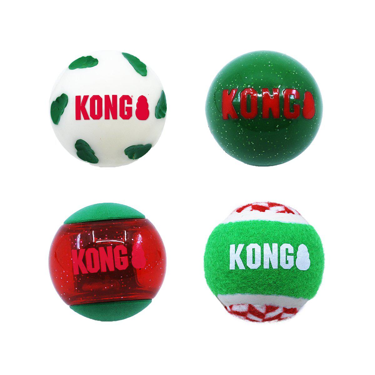 Kong Holiday Occasions Balls 4-pack M 25x7x7cm