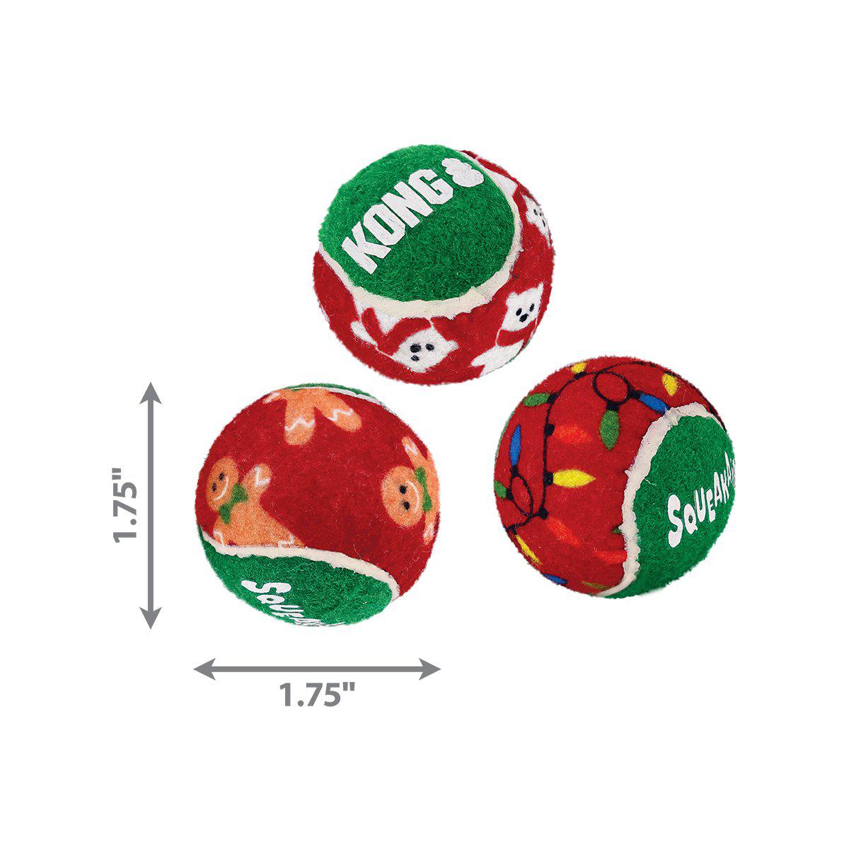 Kong Holiday Squeakair Ball 6-pack S Ø5cm