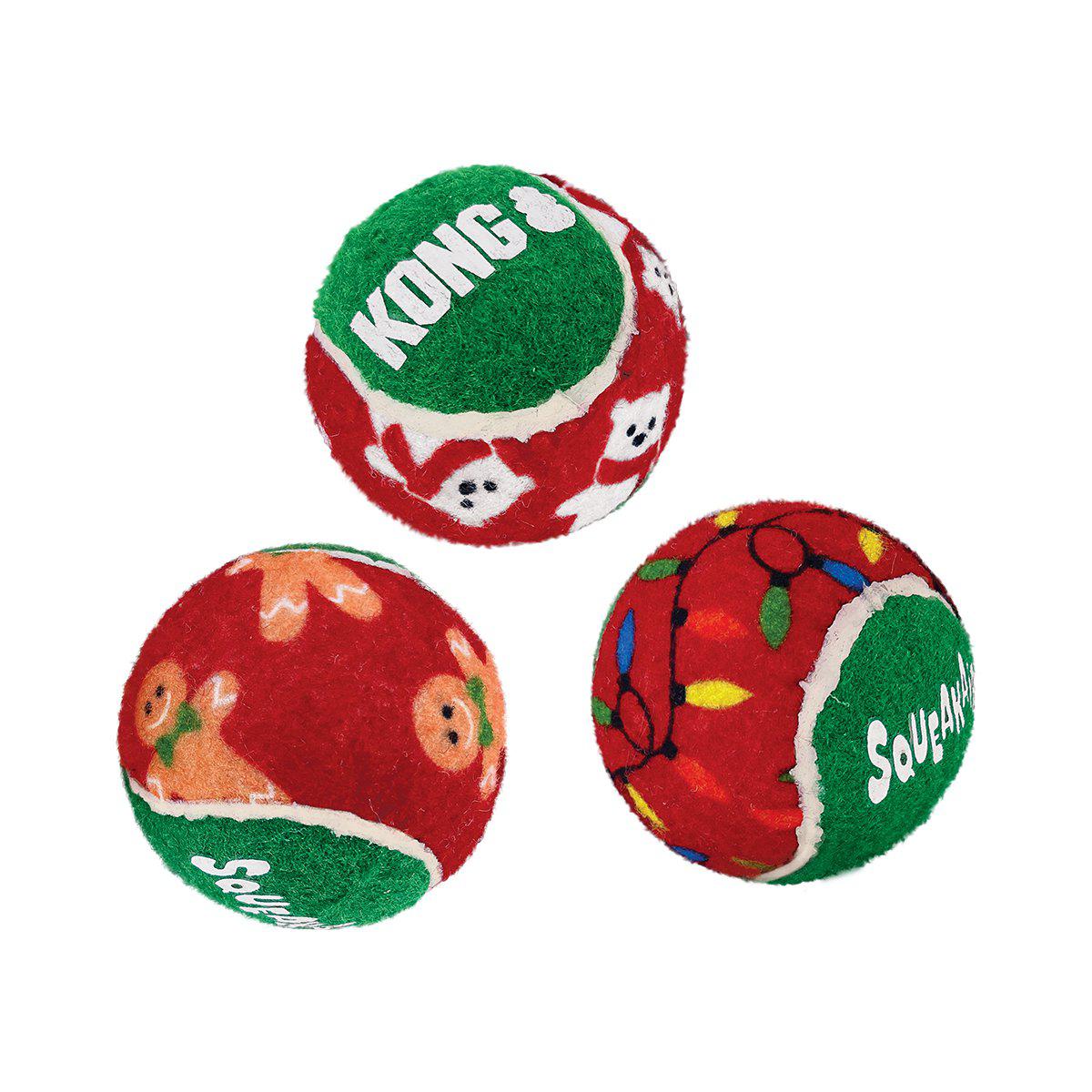 Kong Holiday Squeakair Ball 6-pack M Ø6,5cm