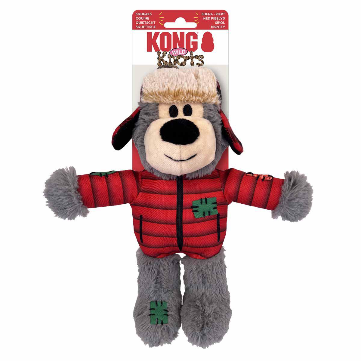 Kong Holiday Wild Knots Bear Mix M/l 25x18x9cm