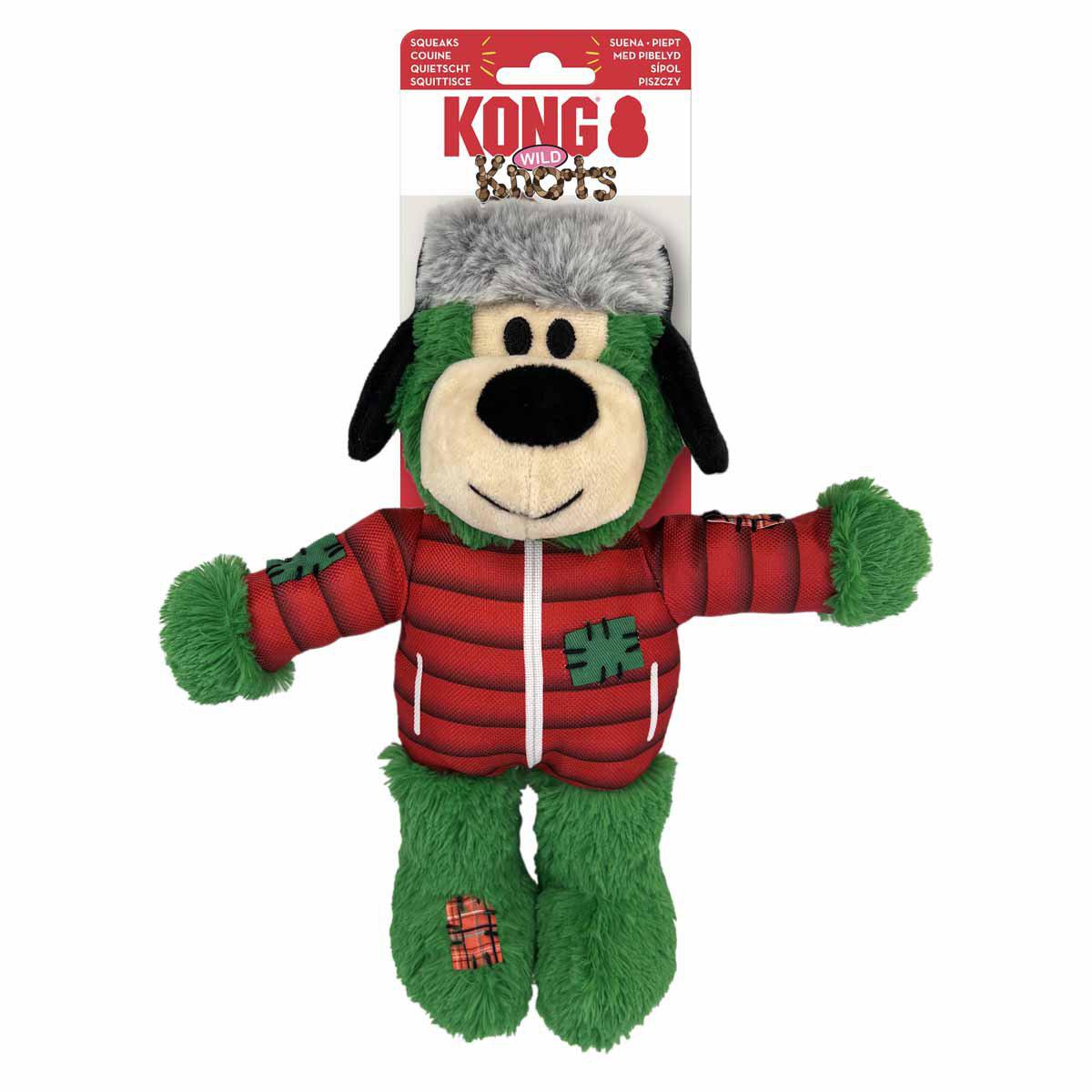 Kong Holiday Wild Knots Bear Mix M/l 25x18x9cm
