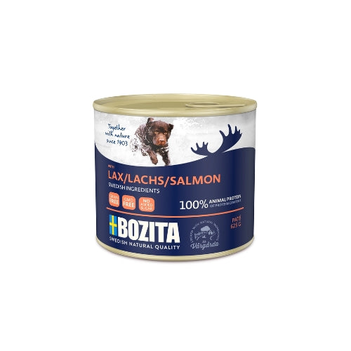 Paté Våtfoder för hund med Lax 625g x6
